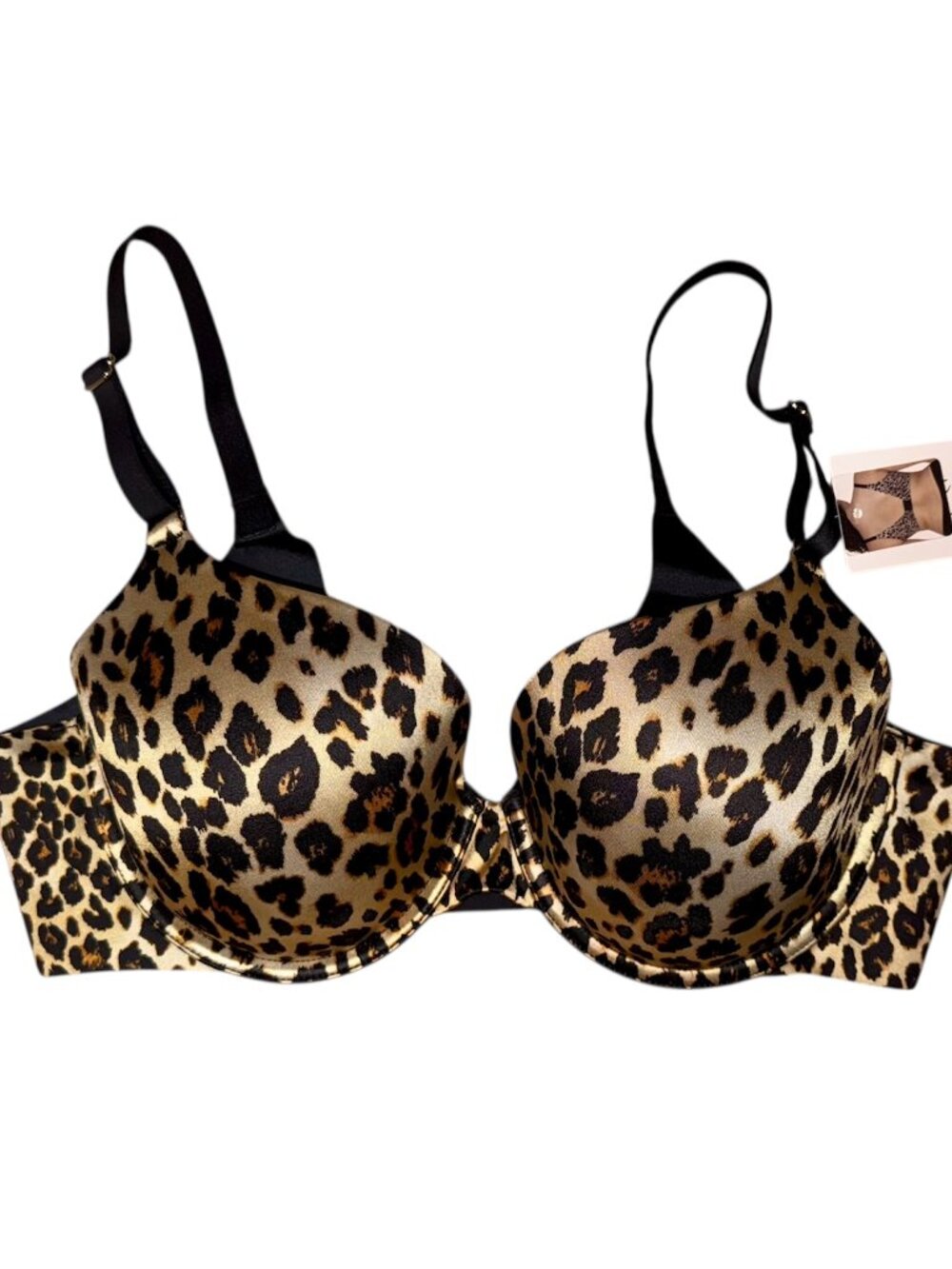 Secret Treasures Bra Lightly Lined Underwire Leopard Animal Print Bra 36 C NWT